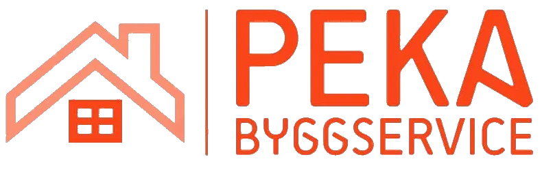 Peka byggservice, logga i orange.